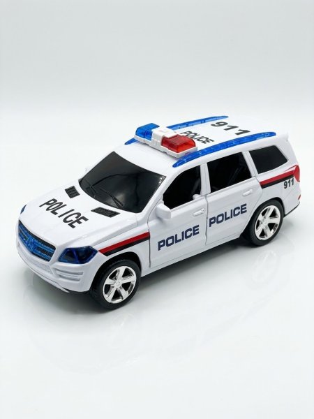 سيارة شرطة جيب SUV تفاعلية بأبواب أوتوماتيكية وإضاءة وصوت
